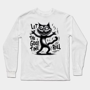 Black Cat Let The Good Times Roll Long Sleeve T-Shirt